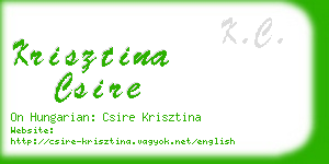 krisztina csire business card